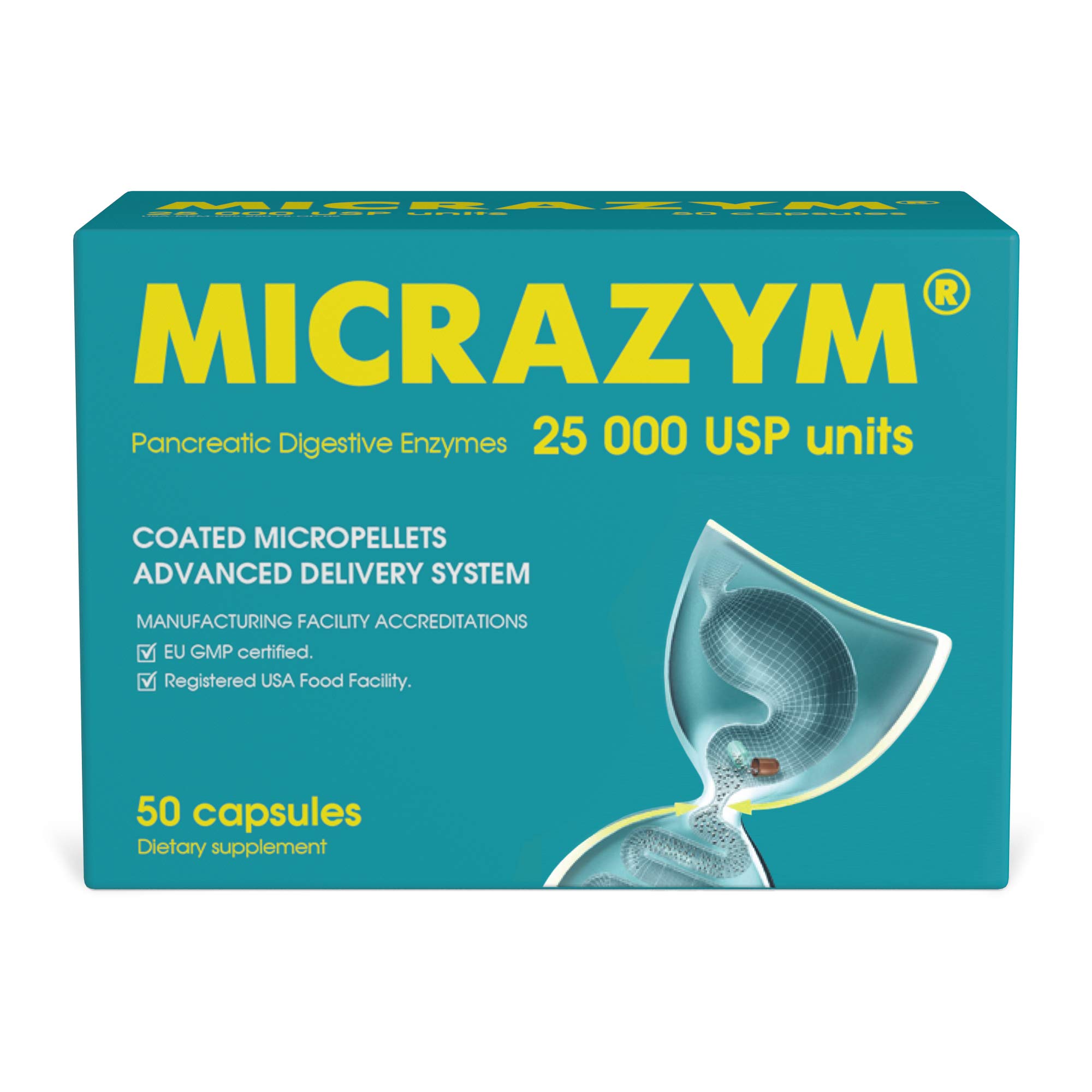 Amazon.com: Micrazym AVVA Pharmа Pancreatic Enzymes - 25,000 USP